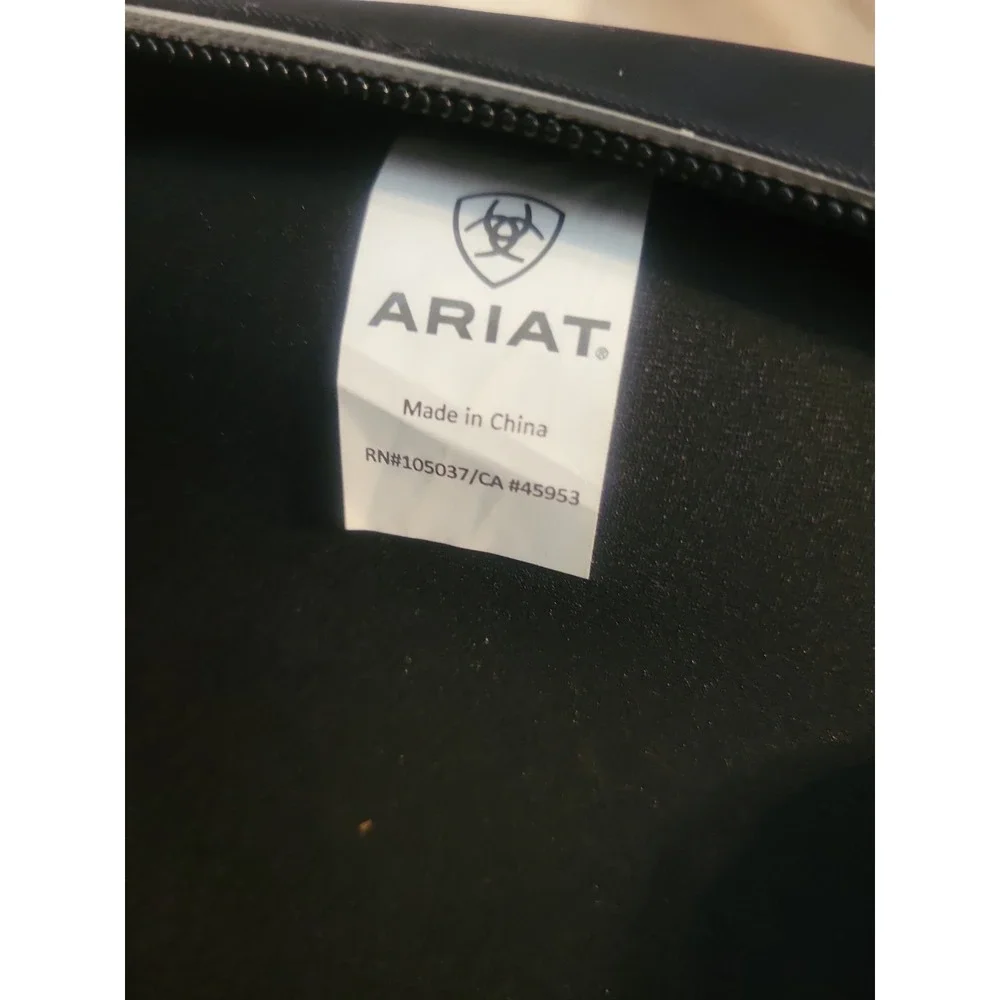 Ariat Ring Backpack Black Zip Closure, Zipper Pockets Unisex Adults